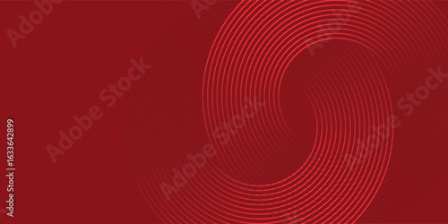 Collection of red concentric circles. Collection of radial sound wave or sonar rings. Pack of radar icon symbols, targets, dashed lines, halftones.vector illustration.modern.