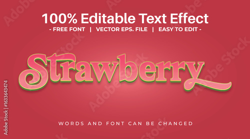strawberry text effect
