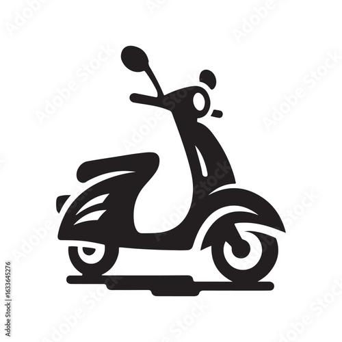 e scooter vector silhouette clip art logo design illustration. Transport icon set collections.