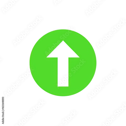 Free Download Green circle arrow icon upward direction isolated on transparent background - GFXLoad