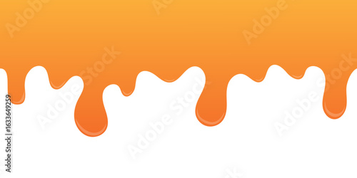 honey dripping. border. transparent vector background.