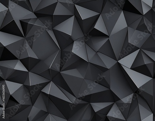 Dark Abstract Polygonal Geometric Texture
