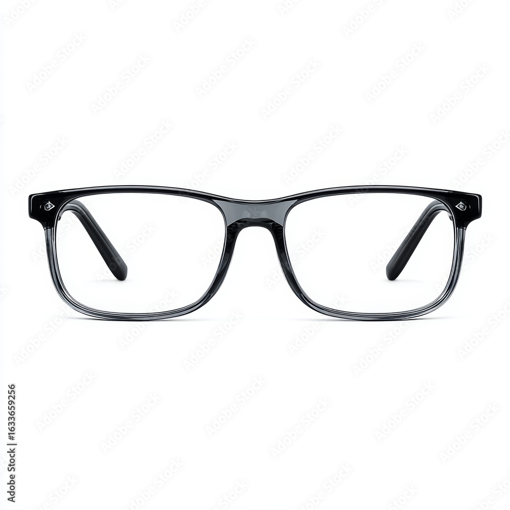 Fototapeta premium Elegant pair of glasses with a sleek, modern design and transparent frame