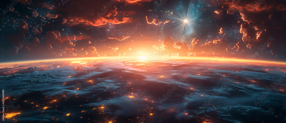 Fototapeta premium Cosmic Data Streams