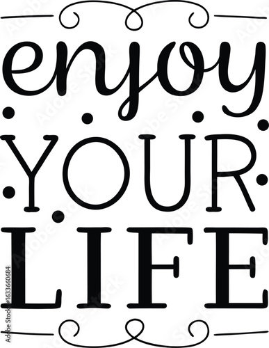 Inspirational typography design celebrating life s journey with artistic lettering and positive affirmations isolated on transparent background