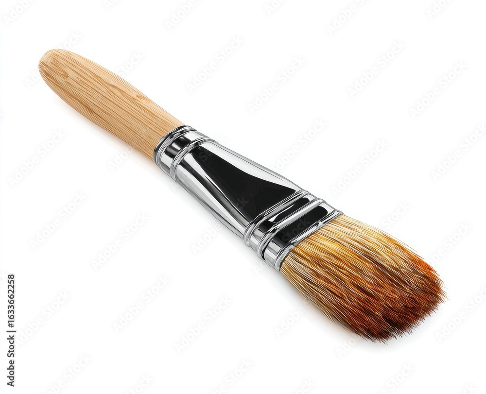 Small paintbrush, wooden handle Small paintbrush, wooden handle