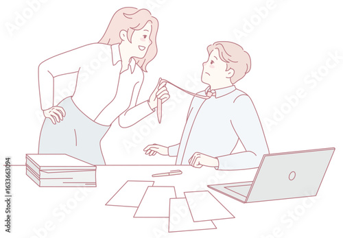 A dramatic office scene that vividly showcases the growing tension between coworkers amidst a heated disagreement