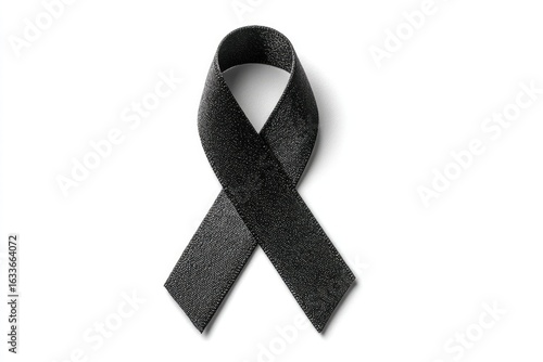 Black ribbon on white background (1)