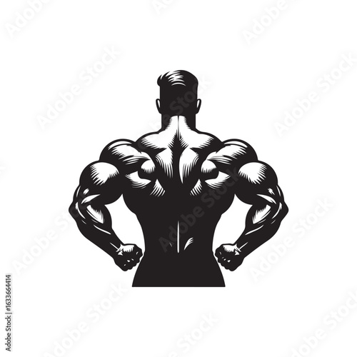Muscular bodybuilder Vector (2).eps