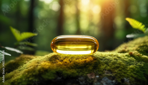 Omega-3 Healthy Supplement and Nutrition Concept