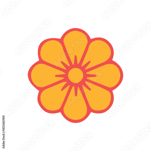 Flat design flower