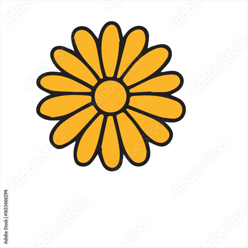 Flat design flower
