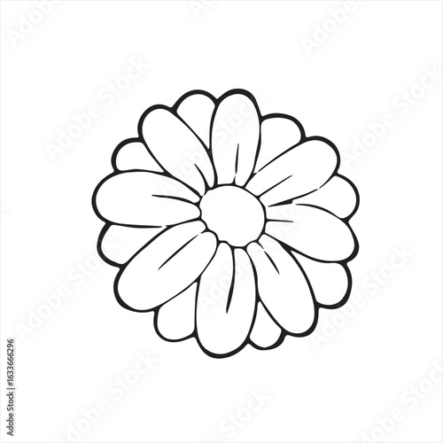 Flat design flower