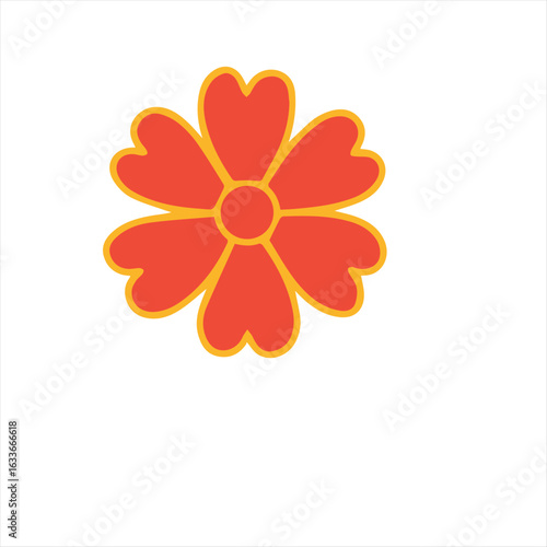 Flat design flower