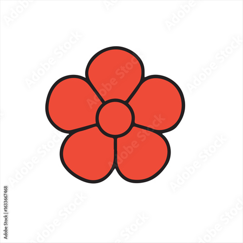 Flat design flower