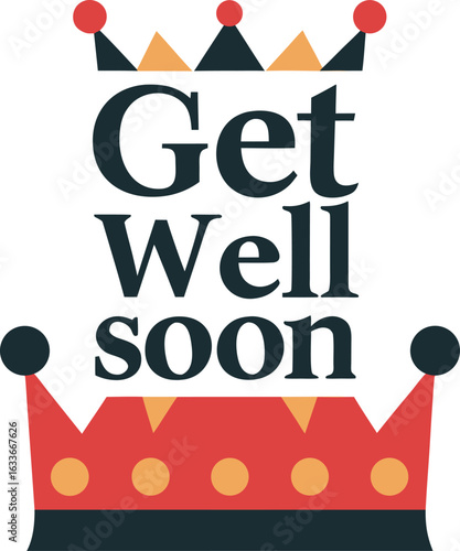A heartfelt typography design conveying warm wishes for a speedy recovery and good health to someone special isolated on transparent background
