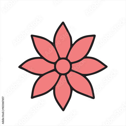Flat design flower