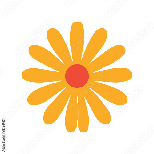 Flat design flower