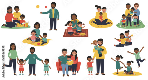 Warm Family Moments Togetherness Vector Illustration