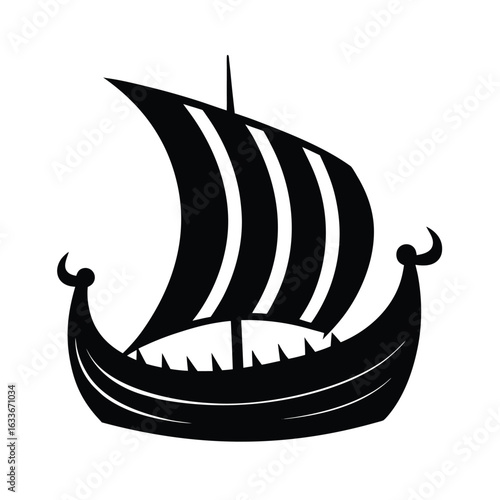 Viking Longship vector illustration