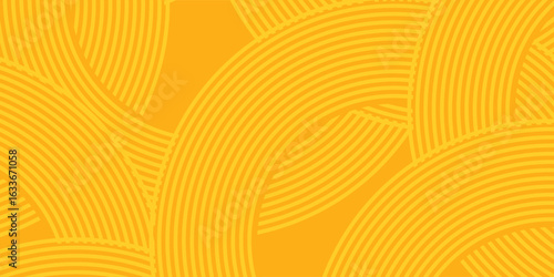 Pasta background, spaghetti abstract geometric pattern. Macaroni yellow poster.