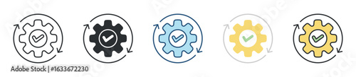Execution Icon Set Multiple Style Collection