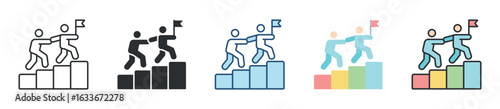 Leadership Icon Set Multiple Style Collection
