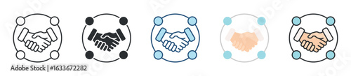 Collaboration Icon Set Multiple Style Collection
