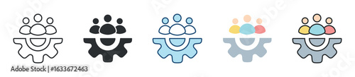 Team Icon Set Multiple Style Collection