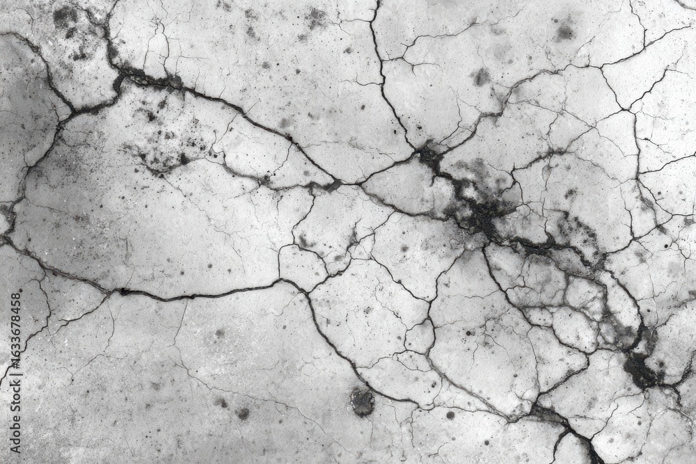 Obraz premium Concrete crack texture background grey wall structure pattern grunge on transparent background