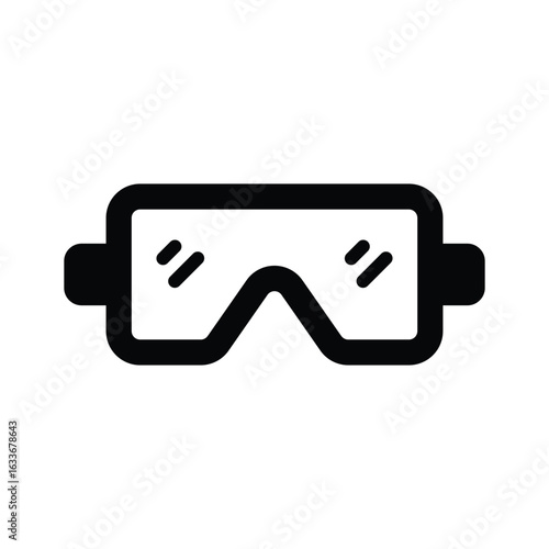 Safety goggles icon creatively designed in glyph style