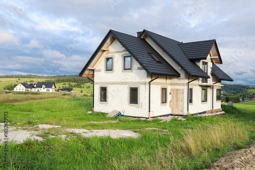 Wallpaper Mural Construction site of a detached house in the countryside. Torontodigital.ca