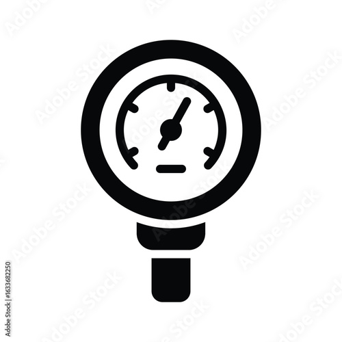 Check out our latest glyph style icon of pressure meter