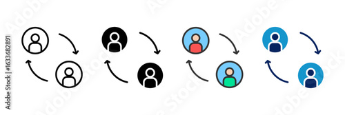 Profile Match Icon Set Multiple Style Collection