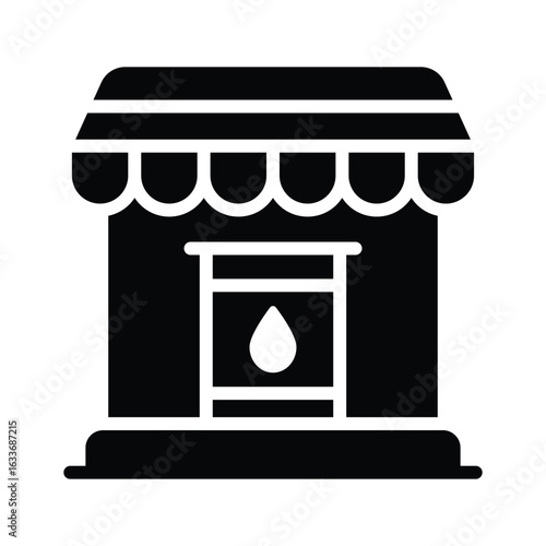 Check out our ready to use glyph icon of oil store