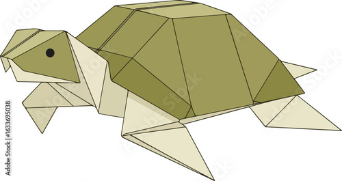 Origami Turtle Vector