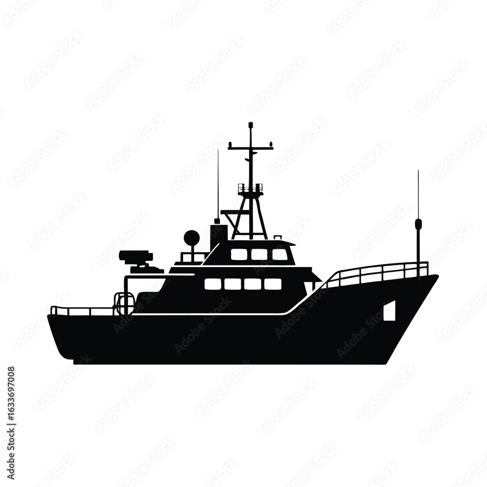 Obraz premium Research Vessel on the water