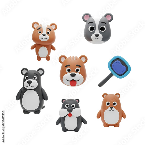 Wallpaper Mural ICON SET FUNNY ANIMAL  PNG Torontodigital.ca