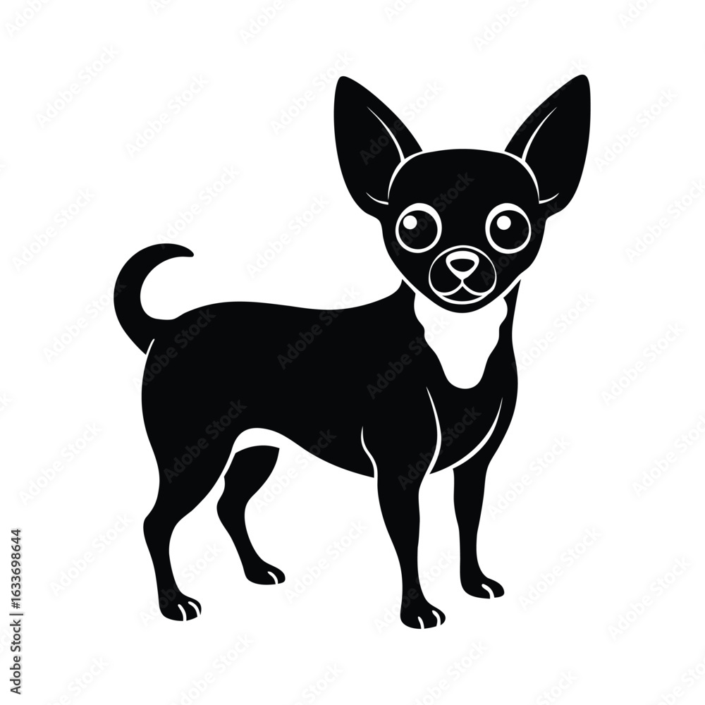 Obraz premium chihuahua, chihuahua dog, chihuahua silhouette, chihuahua pet, chihuahua small dog