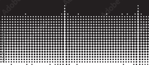 Abstract halftone pattern with distorted grid and white space