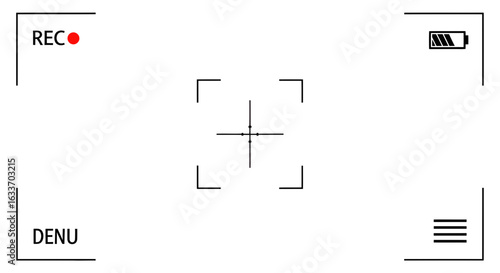 Capture the perfect shot with this modern camera viewfinder overlay for creative video projects and design work