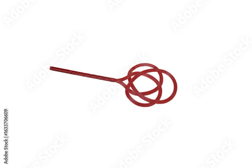 Fotografie carpet beater isolated, tool for cleaning and beating out dust from carpets