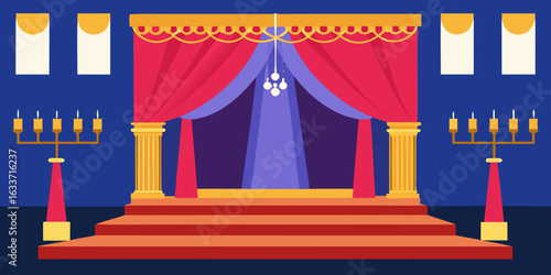 royal ballroom stage grand chandeliers
