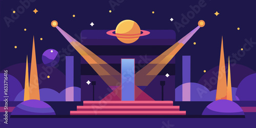 space opera theater dramatic spotlight beams