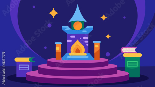 wizard tower swirling potions books stage