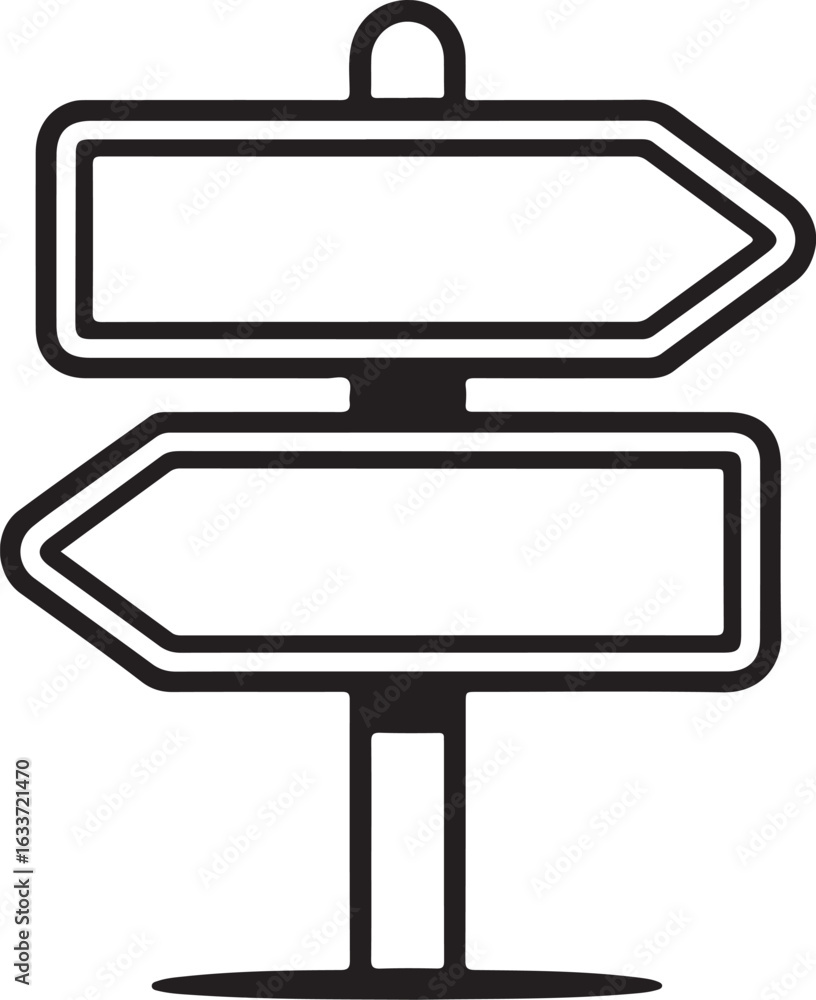 Fototapeta premium Direction sign icon transparent vector
