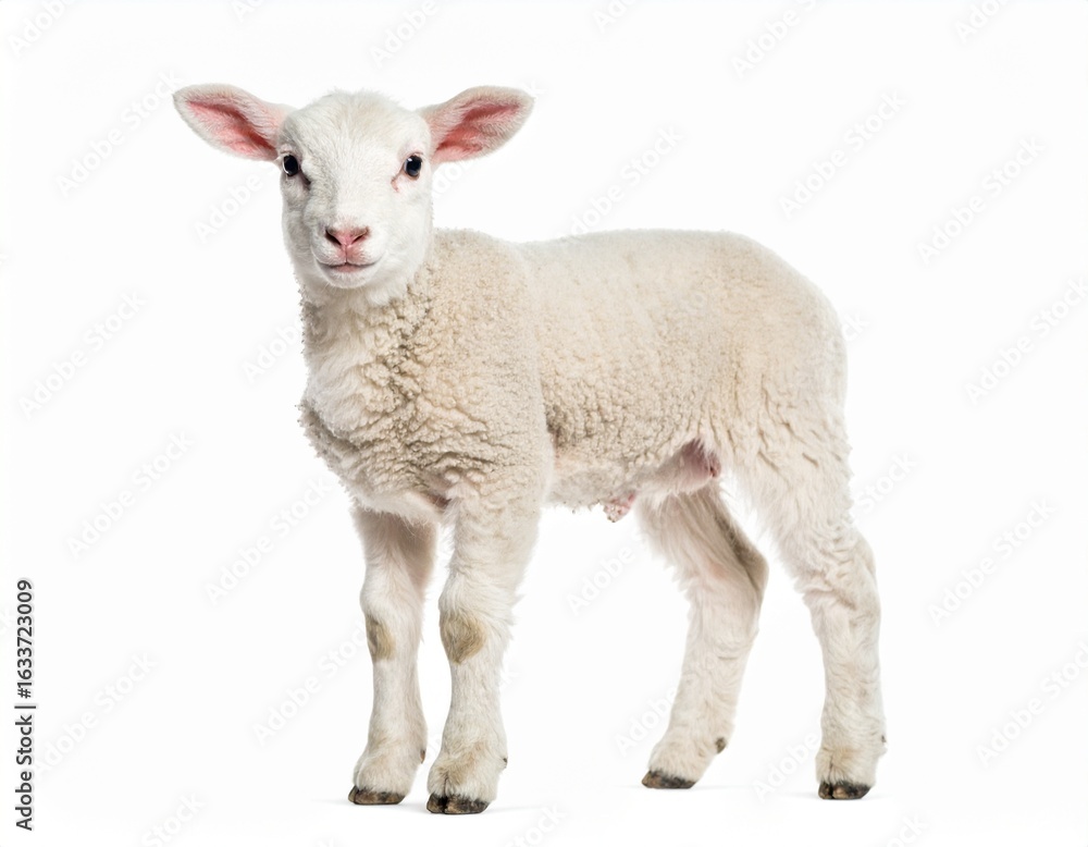 high definition pictures of fullbody little lamb on white isolated background high definition pictures of fullbody little lamb on white isolated background