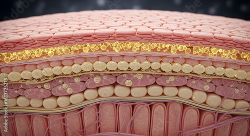 Squalane Oil Being Absorbed Into Skin With Magnified Texture Showing Moisture Barrier Strengthening