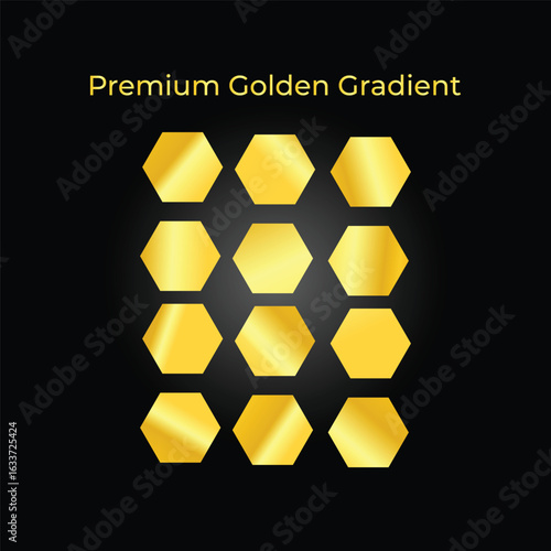 Golden gradient set. you can use this color any kind of designs.
