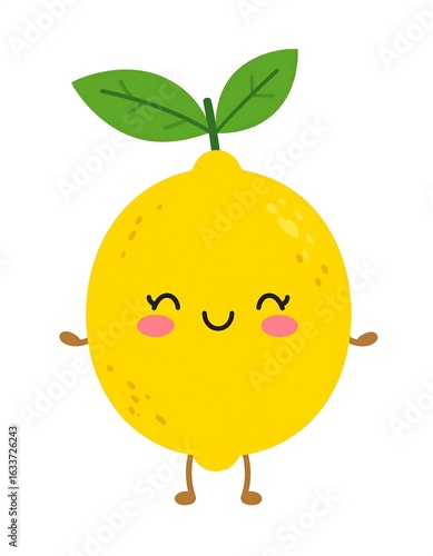 Cute lemon cartoon character